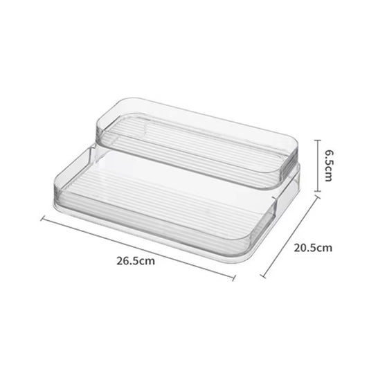 Stylish 2 & 3 Tier Acrylic Perfume and Cosmetic Organizer - Perfect for Your Bathroom and Kitchen!