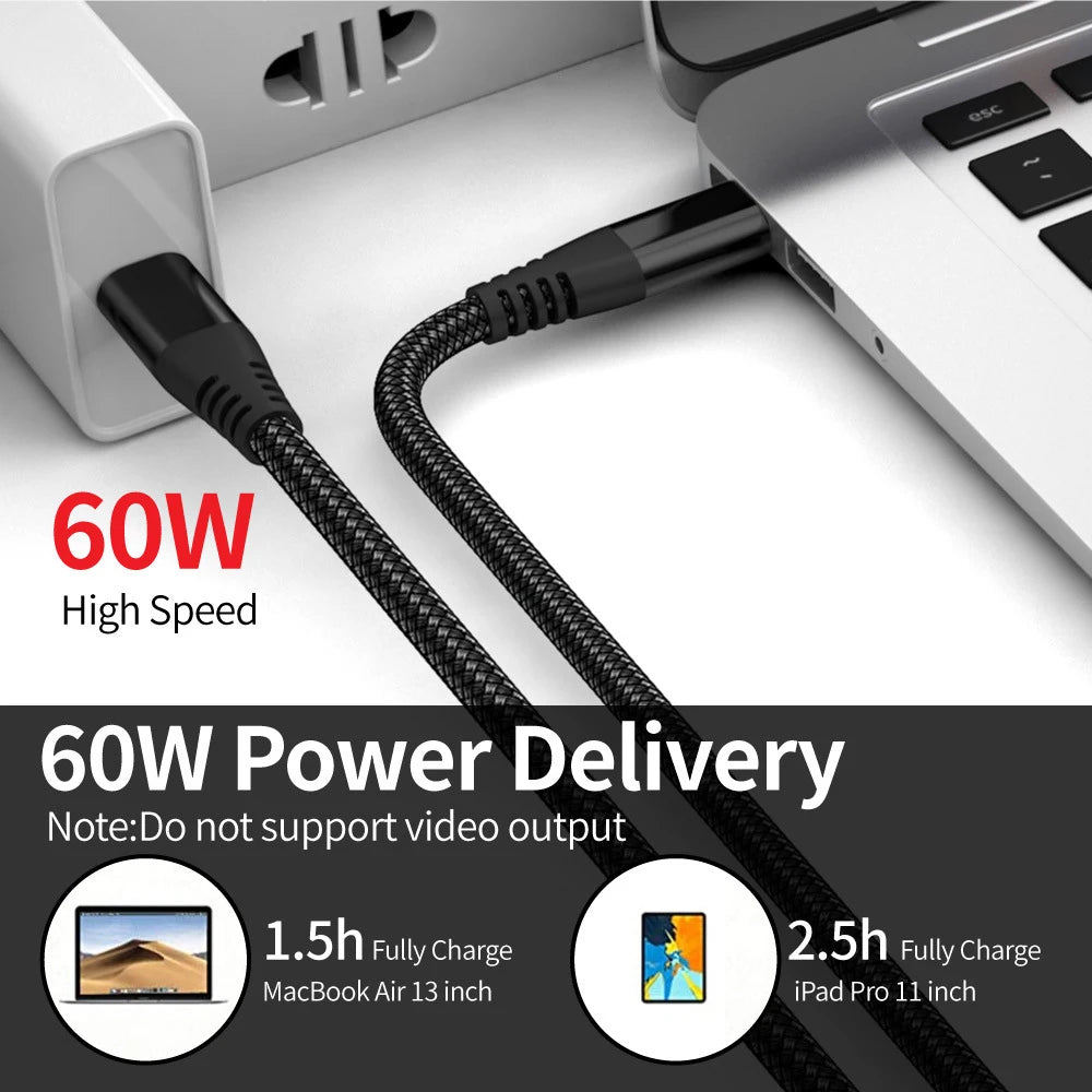 Experience Lightning-Fast Charging with the 60W USB C to USB Type C Cable - Perfect for MacBook, Samsung, Xiaomi, and Huawei (1M/2M/3M Options)