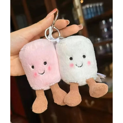 Jelly Plush Bag Charm Keychain – Soft & Cute Accessory