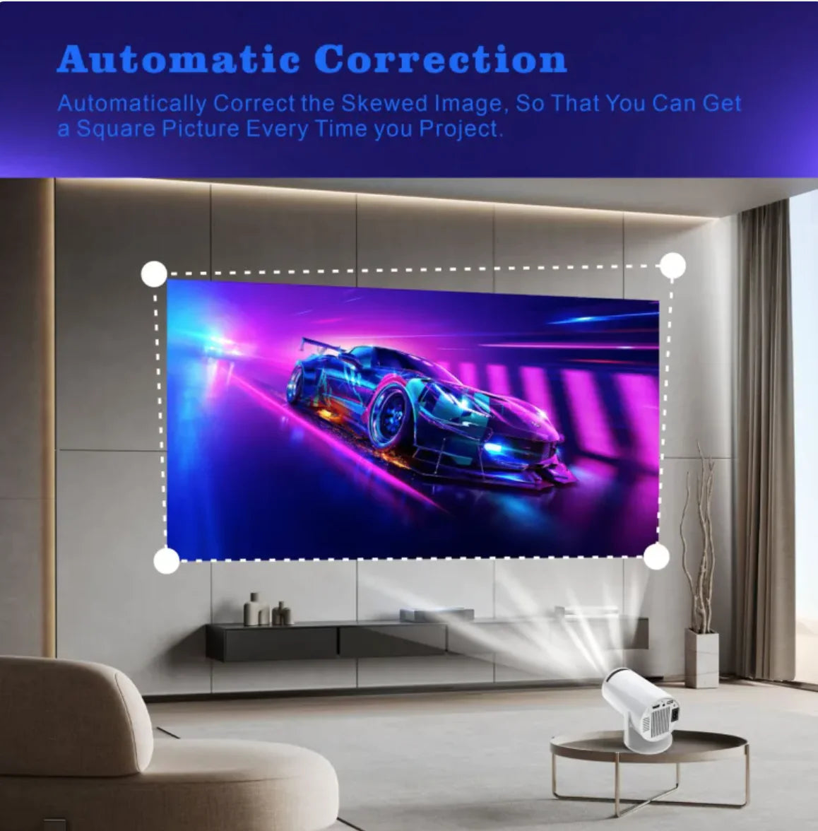 4K Bluetooth Mini Projector